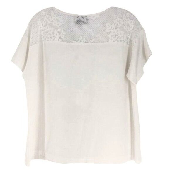 Madison Marcus Silk Cap Sleeve Top/Blouse Sz M Lace Detail - Picture 3 of 4